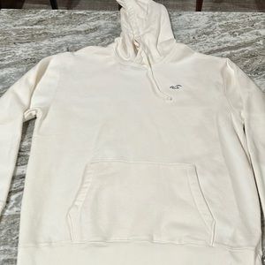 NWOT Mens Hollister Must Have Collection Cream Hoodie Sweatshirt XL